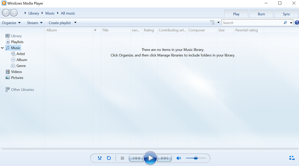 open windows media player