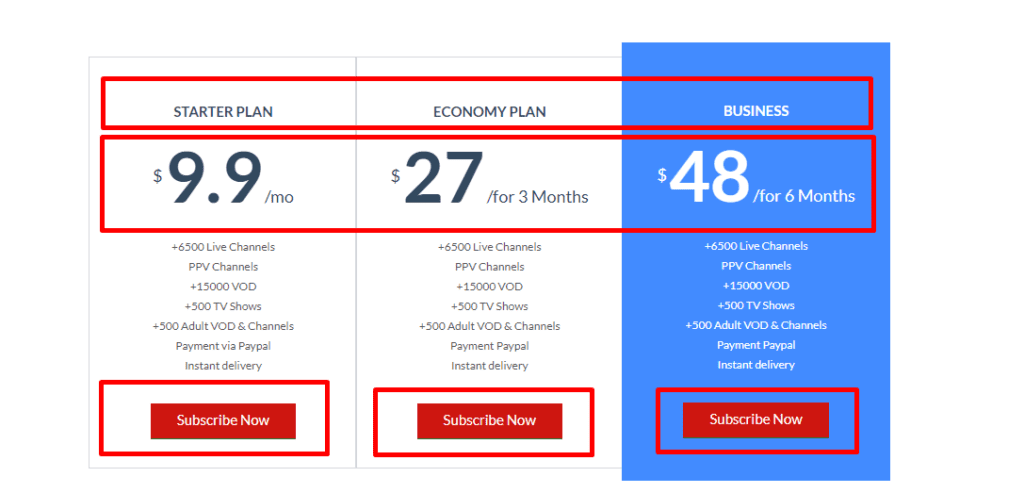 PRICING PLAN