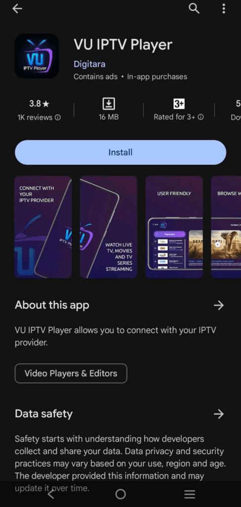 vu iptv player